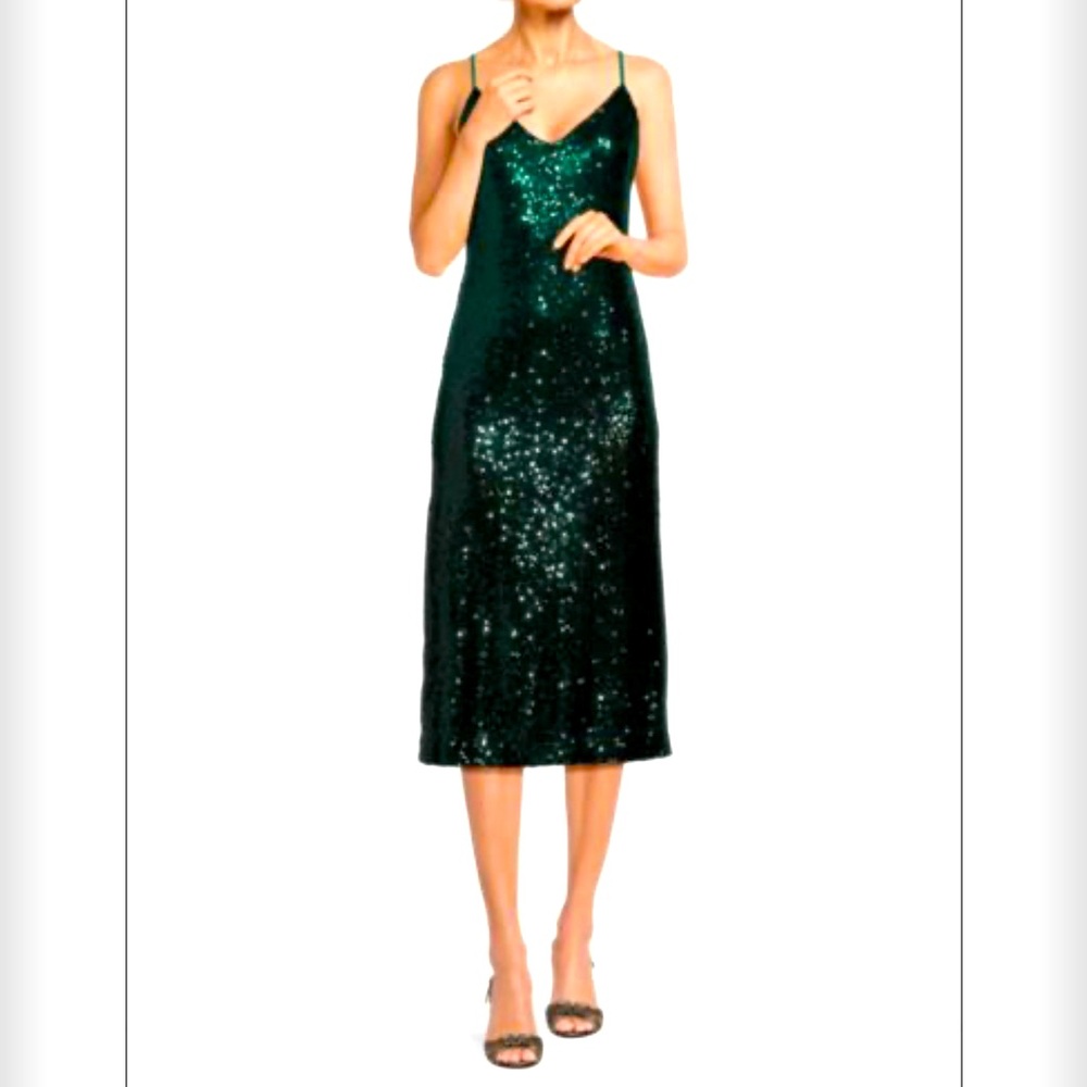 NWT Rachel Roy Women’s Elegant Green Sequin Prom Dress size M